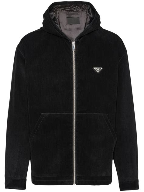 prada zip up hoodie